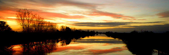 delta-mokelumne-side A fall evening on Beaver Slough