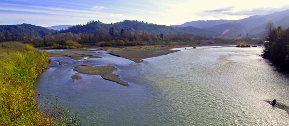 mad-river The confluence of the North Fork Mad and Mad River off the Blue Lake Bridge
