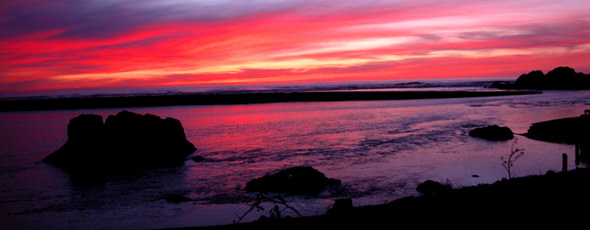 smith-river-sunsett Sunset over the mouth of the Smith