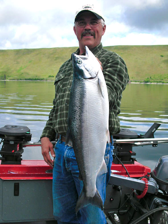 A 7-pound 8-ounce kokanee from Wallowa Lake